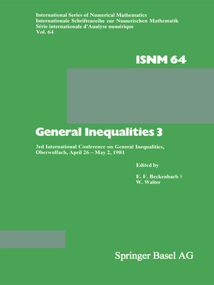 cover image of General Inequalities 3